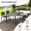 Steel Patio Dining Set Table,