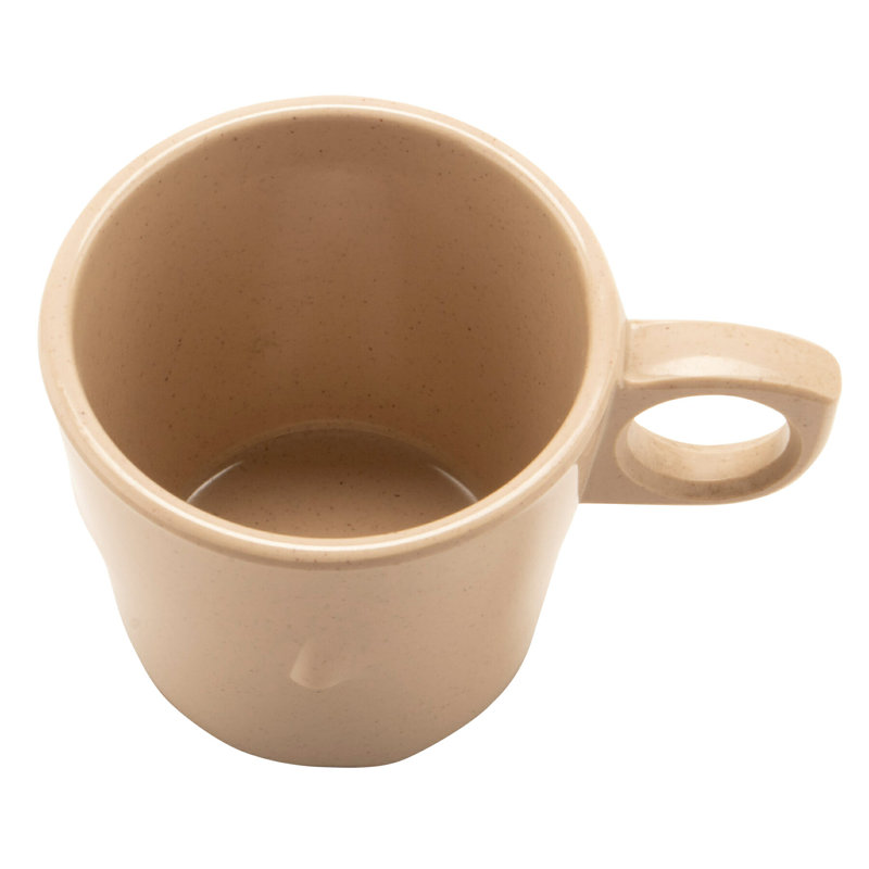 Tasse à café / thé conique empilable en mélamine GET, 7,5 onces (ensemble de 12), Tanné