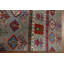 Tapis gris / rouge en laine noué à la main de conception unique 8 pi 3 po x 9 pi 9 po New Age