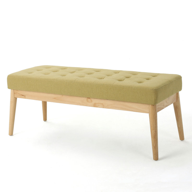 Versatile Ottoman Bench With Modern Design For Various Spaces, Yellow