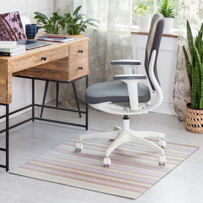 Tapis de chaise de bureau en jacquard de polyester avec support antidérapant Anji