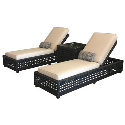 Fauteuil inclinable méridienne avec coussin et table Backus