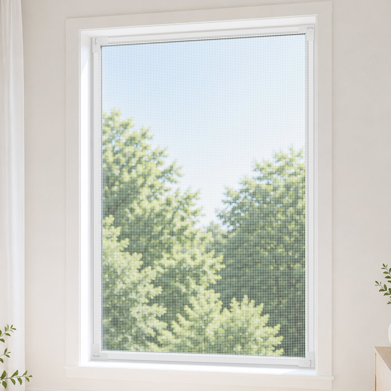 Moustiquaire magnétique autocollante à faire soi-même, Blanc, 39,37 po x 47,24 po