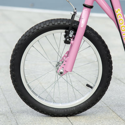 Kaylani Isabelle & Max Kids Scooter with Rubber Wheels for 5+ Years 16" Front Wheel Pink