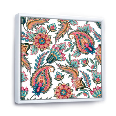 " Orange And Green Paisley "