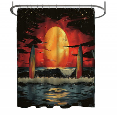Rideau de douche Surf - Sports Bathroom Decor_12400