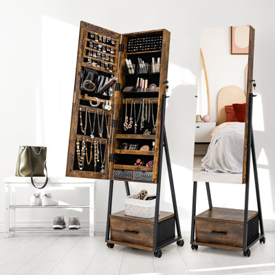 Armoire à bijoux avec miroir Zahariea
