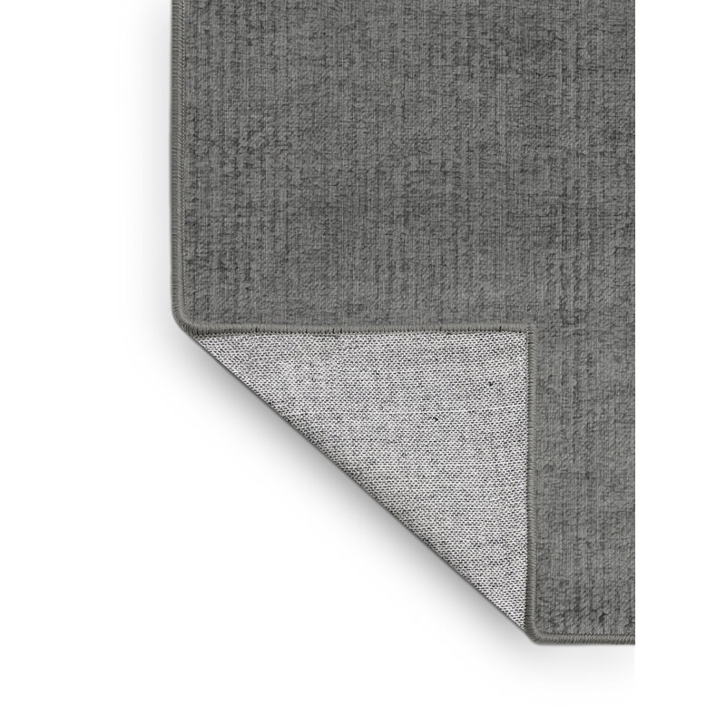 Machine Washable Solid Brown Area Rug, Square 3'