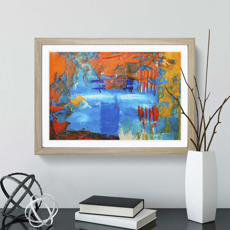 Abstract Vol.191 by S.Johnson - Framed Print, 24cm H x 33cm W x 2cm D, Oak Framed