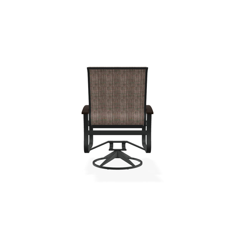 Belle Isle Outdoor Dining Armchair, Cobalt 35D Sunbrella®, Kona P10, Textured Graphite