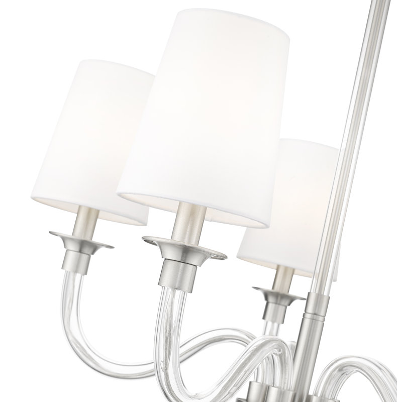 Lustre 5 lumières Ain, Nickel brossé