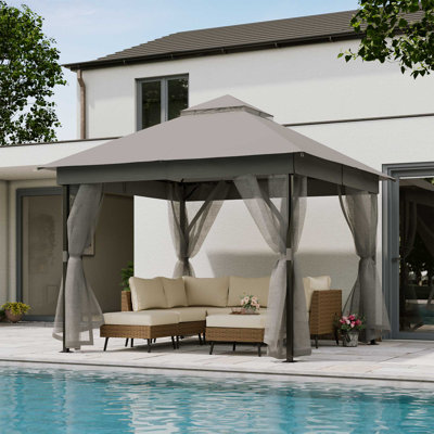 LAUSAINT HOME Outdoor Patio Gazebo 10'x10'
