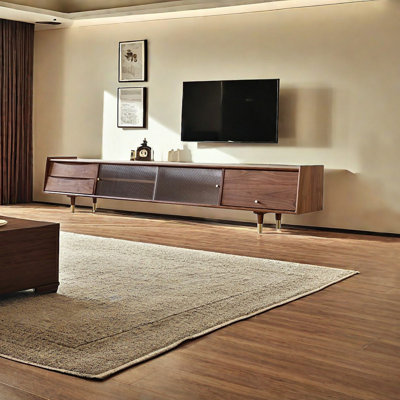 American Style Solid Wood TV Stand Unfinished TV Stand for TVs up to 88"