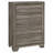 Brown Oak 4-Drawer Chest Of Drawers