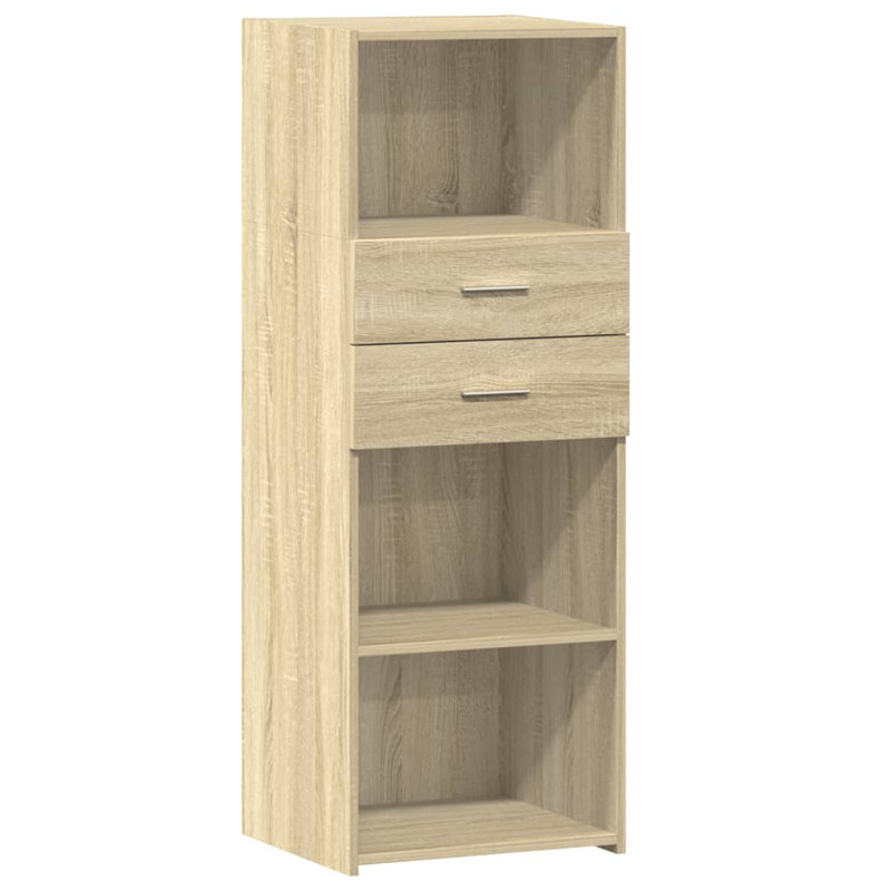 Shanesia 124cm H x 45cm W Standard Bookcase, Sonoma Oak