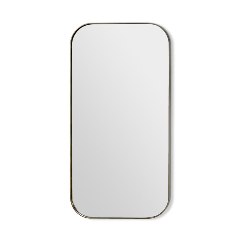 Aalina Rectangle Stainless Steel Mirror, 54" x 28", Antique Bronze