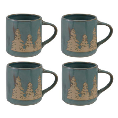 Tasse en grès avec glaçure réactive