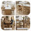 Cledia 21" Wide Rustic Farmhouse Style Solid Wood Ratten Seat Counter Stool