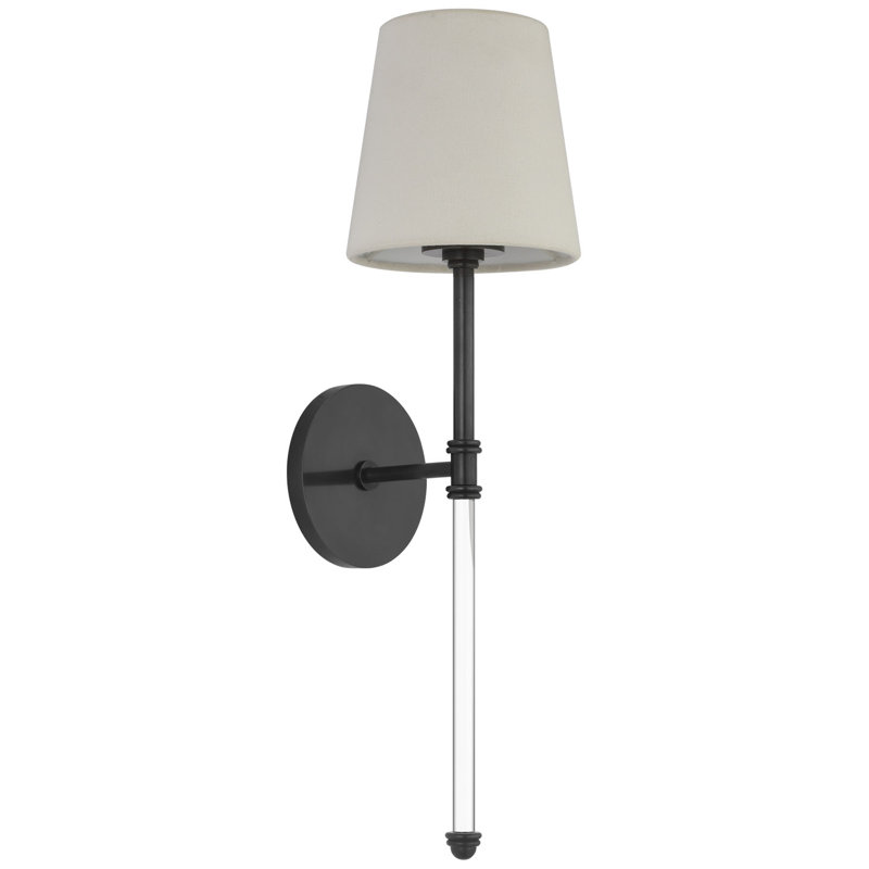 Suzanne Kasler Camille 20" Cordless Sconce with Linen Shade, Bronze