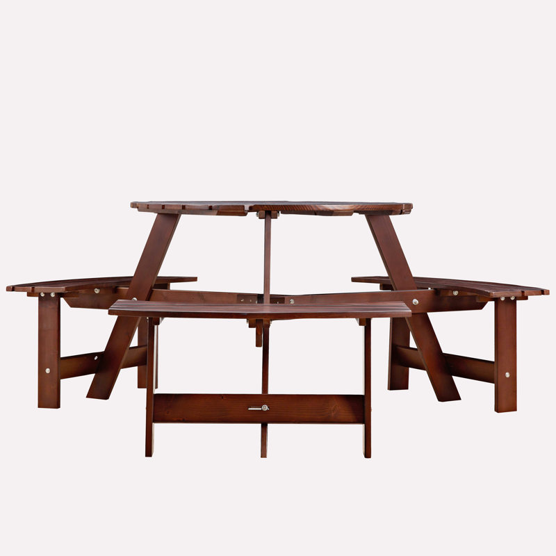 Ensemble de table d'extérieur 35,5 L Jagur, Brun, 3