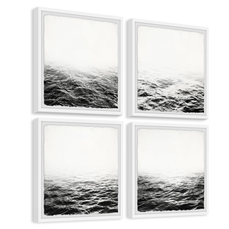 «Un Clear Horizon» par Marmont Hill - Ensemble de 4 cadres photo, H 24 po x l 24 po x P 1,5 po