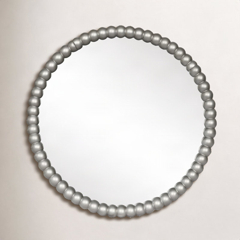 Miroir d'appoint Ayde, Argent, 28 po x 28 po