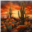 Cactus en cuivre dans le Nevada - horloges métalliques asymétriques en forme de cactus, horloge murale de forme irrégulière pêche-106133815