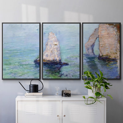 " The Rock Needle And Porte D’Aval, Etretat. 1885 " 3 - Pieces