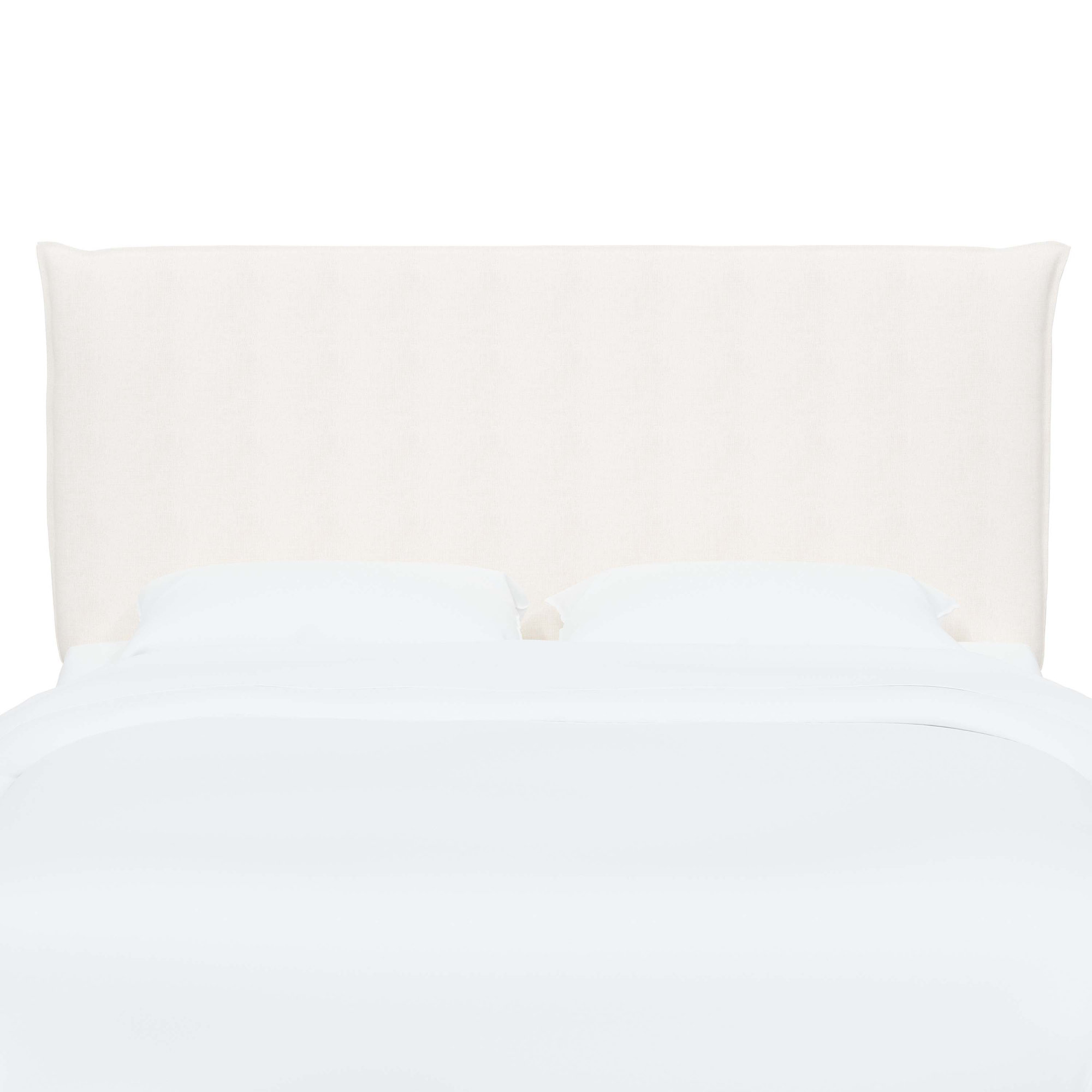 Halcyon Upholstered Headboard, Zuma White Textured Linen, King