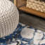 Tapis gris foncé / bleu à motif abstrait marbré Strausstown-1157955661