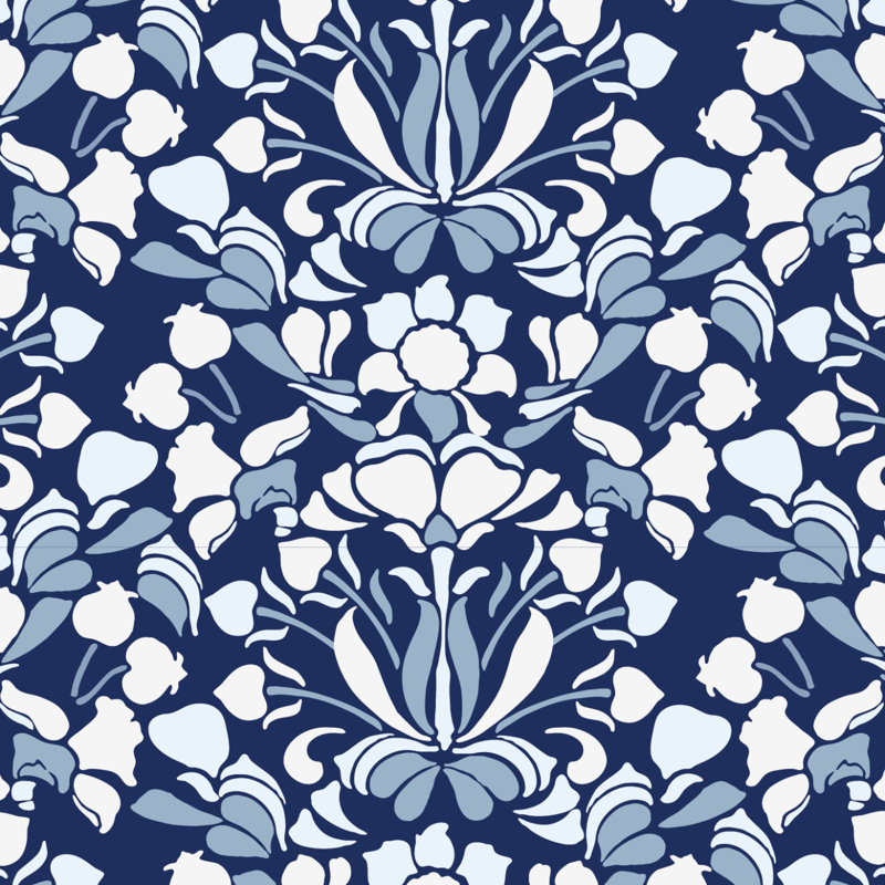Carreau de papier peint Nomad Snapdragon L 10 pi x l 24 po, Bleu marine, Non encollé, Faux Grasscloth