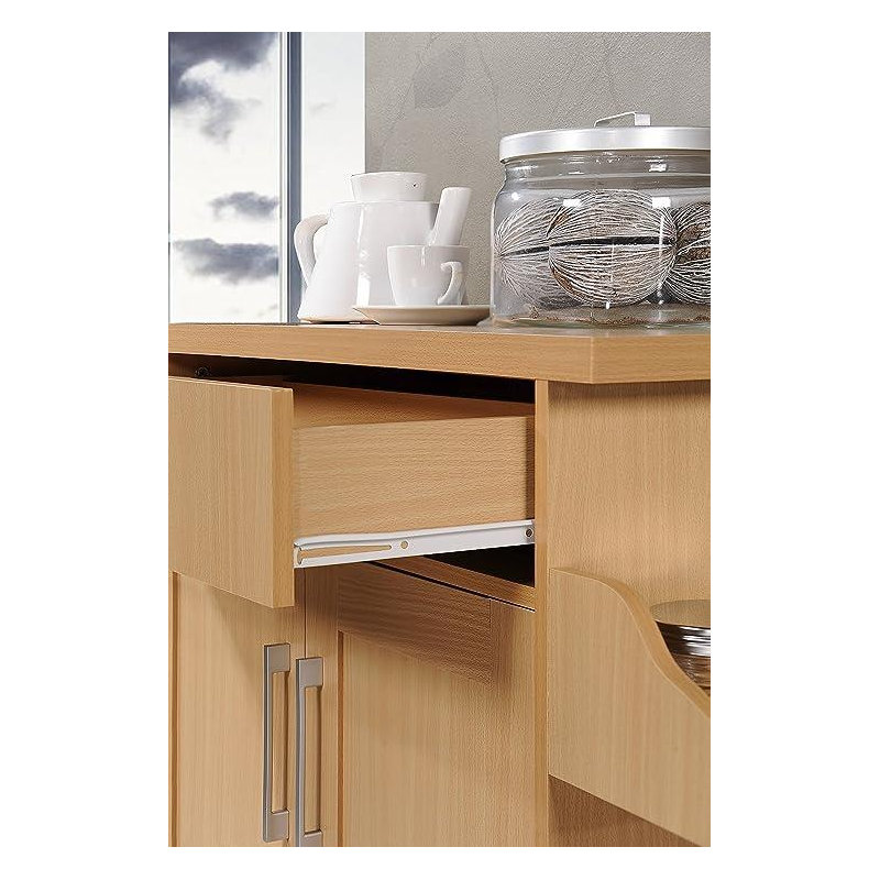 Albizu Wood Kitchen Island, Beech