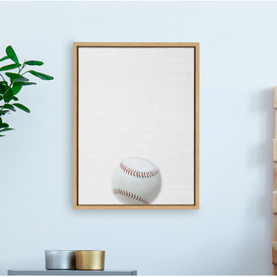 Baseball portrait colour by uniek - wrapped canvas print