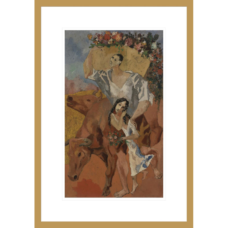 Composition: The Peasants par Pablo Picasso, impression giclée sur cadre, H 21,75 po x l 15,14 po