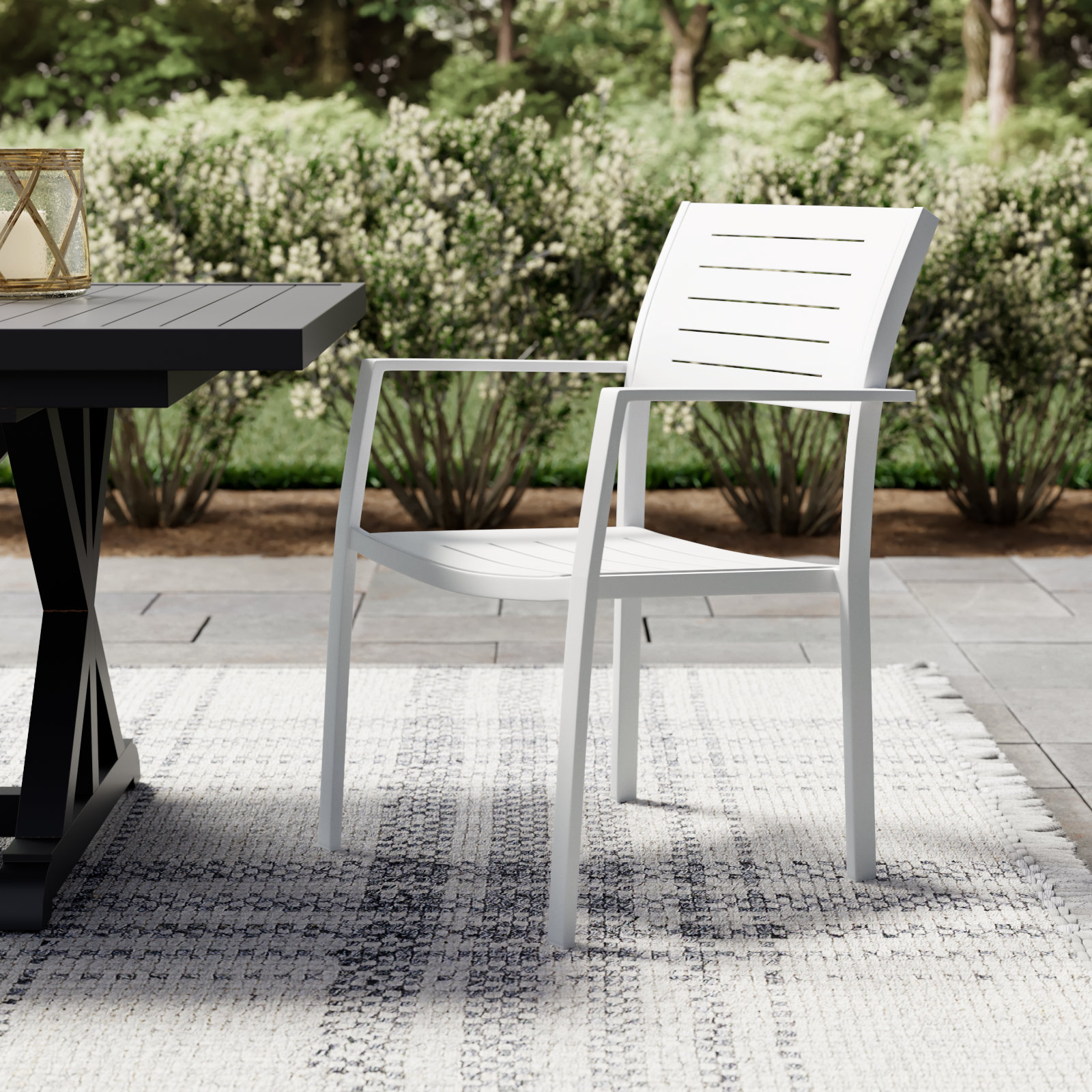 Brighton Premium All-Weather Wicker Outdoor Stacking Dining Armchair