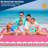 Scalloped RV Rugs for Outside 9x18 Patio Rugs Outdoor Waterproof Modern Border Reversible Rug Rubber Particles Backing Plastic Straw Carpet for Picnic Backyard Porch Beach Hot Pink-547341425-547341428