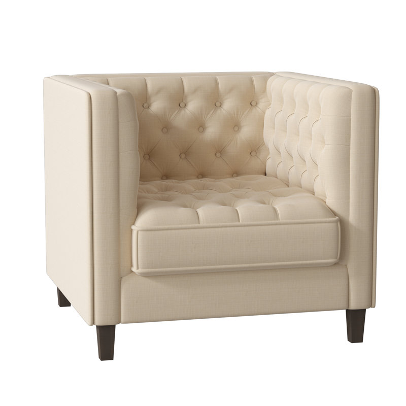 Jess Armchair, Brown Mahogany, Metrolinen Vanilla