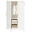 Garde-robe en métal avec 2 portes, 71 pouces de hauteur, rangement portable pour petits appartements et dortoirs, assemblage facile, acier laminé à froid