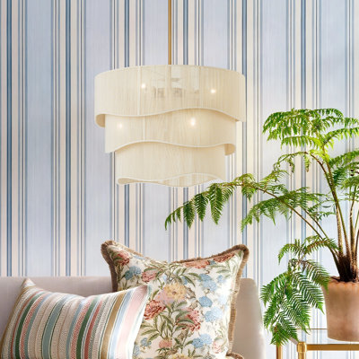 Ashli 6-Light Boho Dimmable Tiered Drum Chandelier