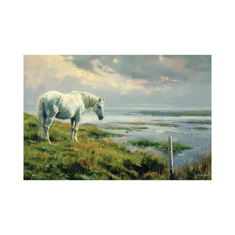 «White Horse On Atlantic Shore», reproduction d'art mural