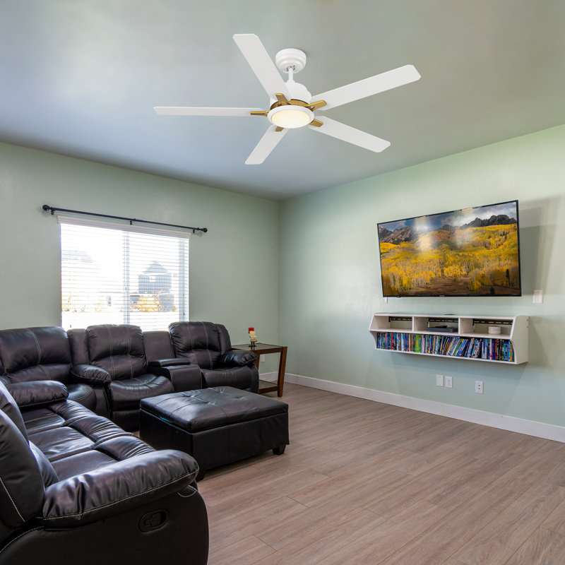 Ventilateur de plafond intelligent 52 "avec lumière