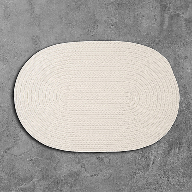 Tapis intérieur / extérieur Audryanna - blanc, Ovale 7 pi x 9 pi