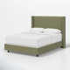 Hanson Upholstered Wingback Bed