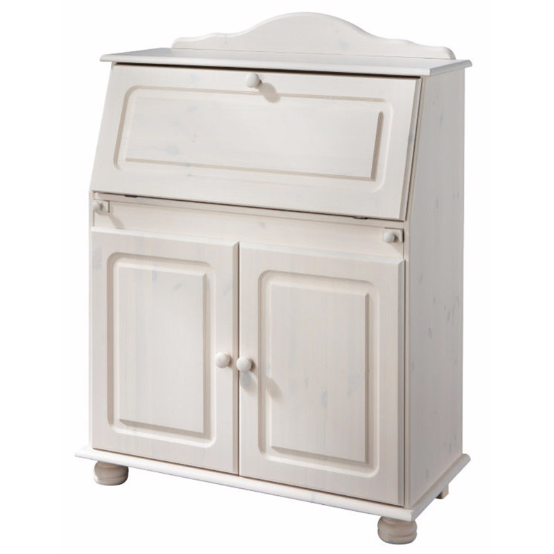 Piechota Metal Base Secretary Desk, White