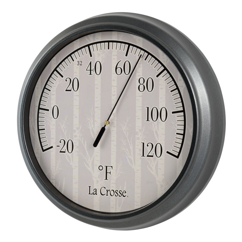 Thermomètre analogique avec cadran bouleau