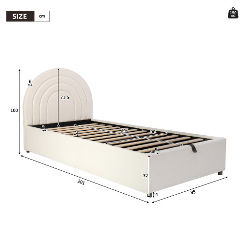 Upholstered Ottoman Storage Bed