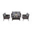 Alyaan 132cm Wide U-Shaped Metal Patio Sofa with Cushions-765613181-765613182