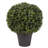 Pure Garden Artificial Boxwood Plant - 21-Inch Topiary Ball Faux Plant - Indoor or Outdoor UV Resistant Fake Plants for Home, Entryway, or Porch Decor