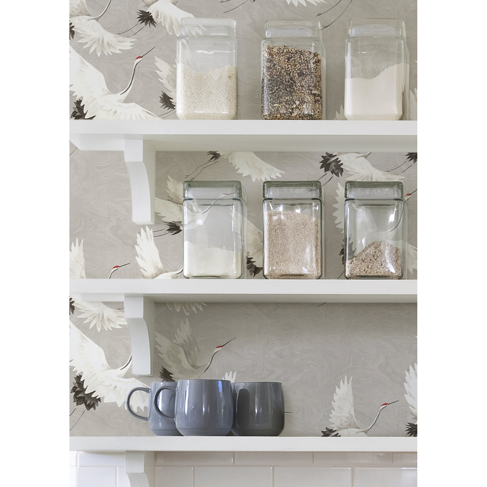 Brynn Modern Peel & Stick Wallpaper, Gray