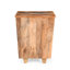 Table de chevet en bois recyclé - naturel rétro, 3 tiroirs, attrait hypnotisant naturel de style classique